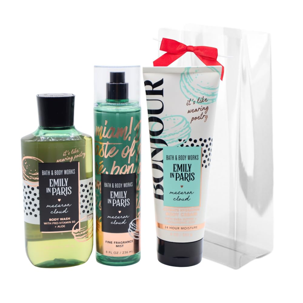 Amazon.com : Bath & Body Works Emily in Paris MACARON CLOUD 3pc